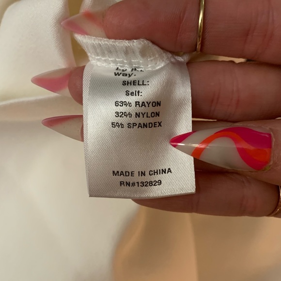 by the way. White Bodycon Mini Dress with Zip Detail - Picture 6 of 6